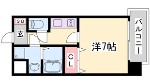 プレサンス三宮花時計前の物件間取画像